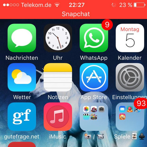 Der rote Balken. Wie kann man ihn weg machen? - (Handy, Snapchat, rot)