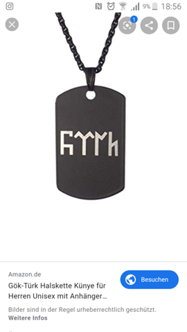 Was Bedeutet Die Altturkische Schrift Auf Dieser Kette Sprache