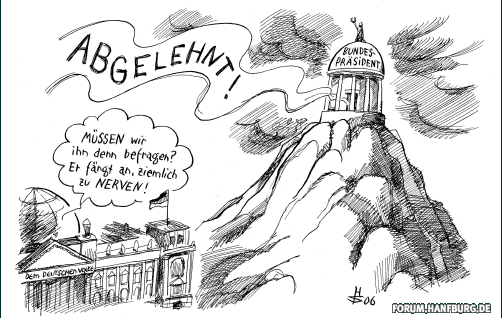 Das Orakel von Bellevue - (Internet, Politik, Karikatur)