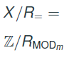 Was bedeutet diese Schreibweise bei Relationen? X/R bedeutet alle Äquivalenzklassen, aber was bedeutet z. B. Z/R?