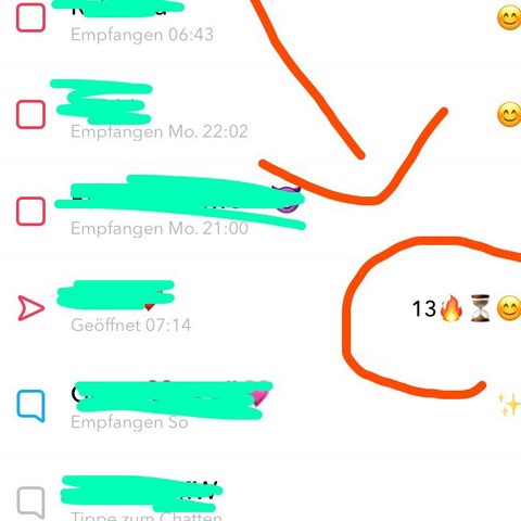 Was bedeutet dieser "⌛️" Emoji bei Snapchat?