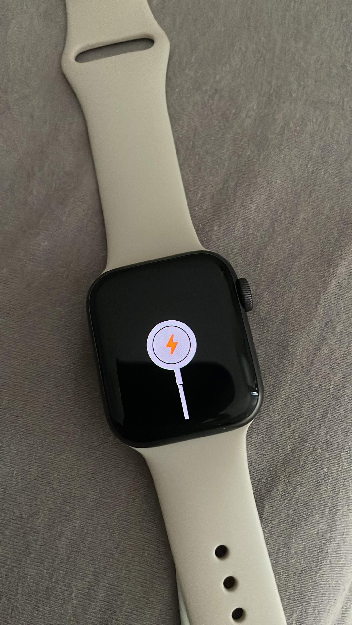 Was bedeutet dieses Symbol bei Apple watch? (Ladekabel)