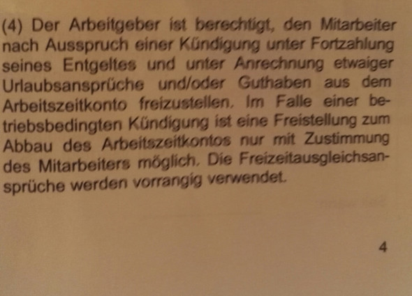 Was Bedeutet Satz Arbeit Kundigung Arbeitsvertrag