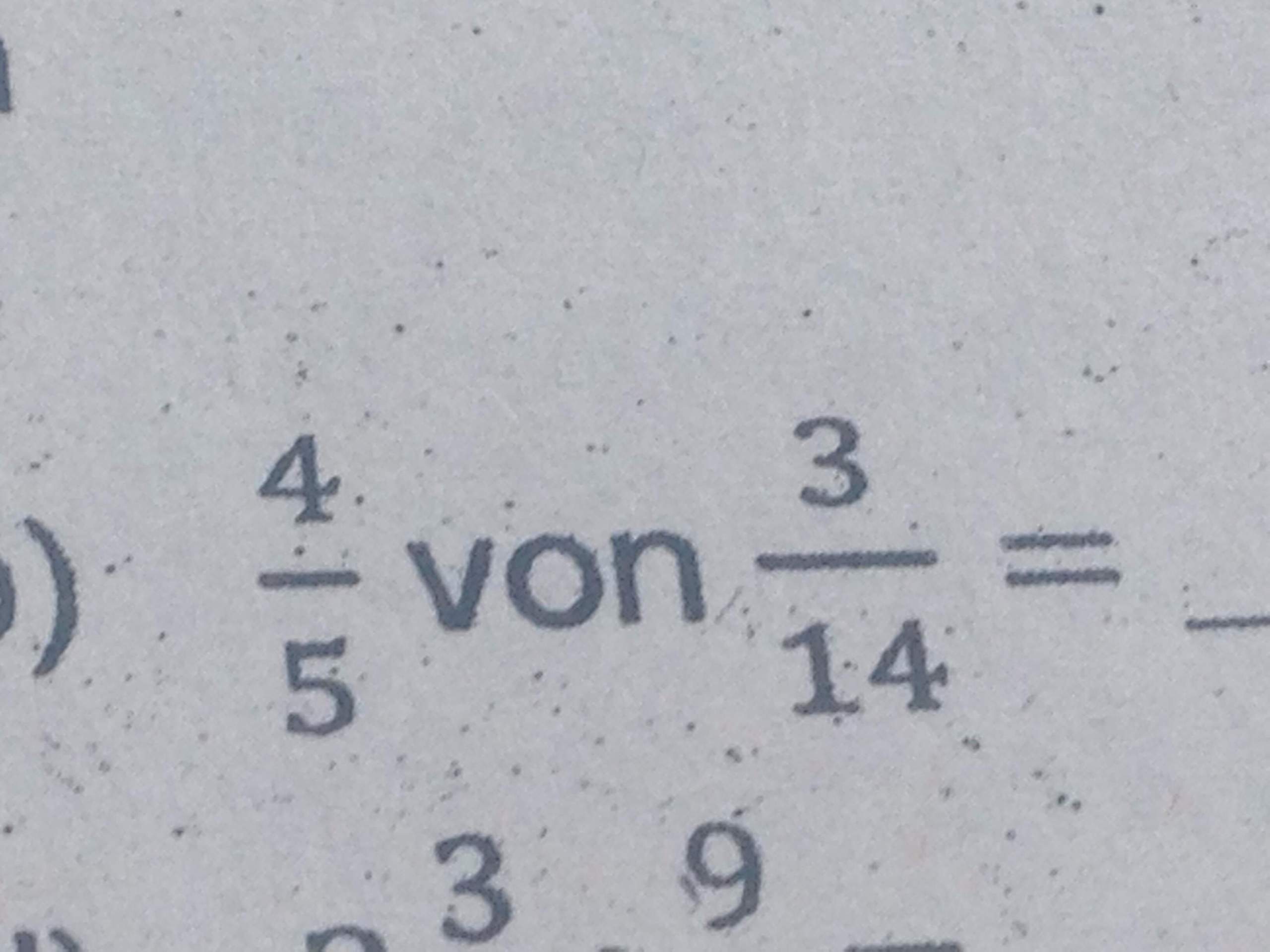 Was bedeutet von in der Mathematik? (Bruch)