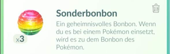 Was bringen einen die Sonderbonbons in Pokémon Go. Ich verstehe nicht was die damit meinen?