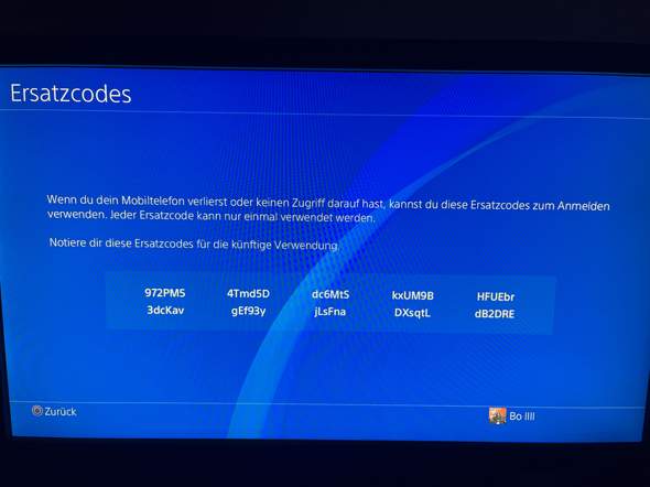 Was davon ergibt ein Backup Code Ps4? (Technik, PlayStation 4)