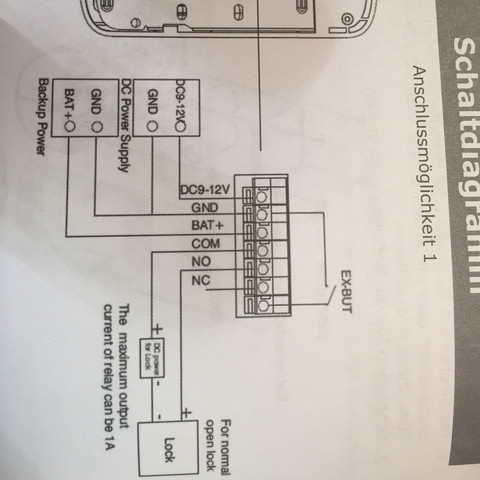Was fehlt hier für den Türöffner? (Strom, elektro, Klingel)