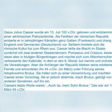 Was findet ihr interessant über julius caesar? (Schule, Liebe, Geschichte)