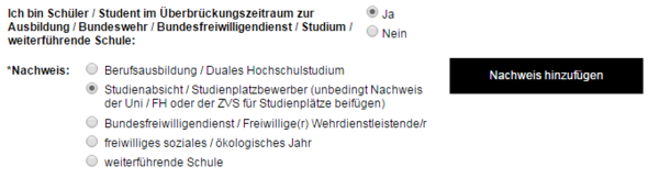 Hier muss der Nachweis hinzugefügt werden - (Studium, Bewerbung, Ferienjob)