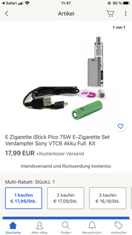 Was haltet ihr von dieser e-Zigarette?