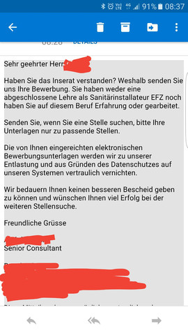 - (Job, Bewerbung, Meinung)