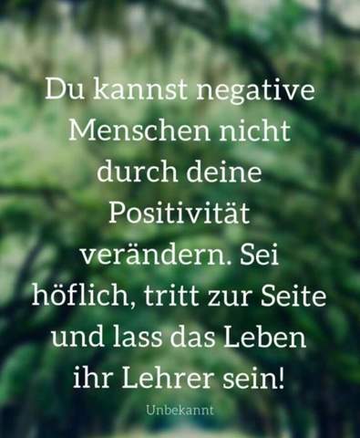 Was haltet ihr von dem Zitat über negative und positive Menschen?