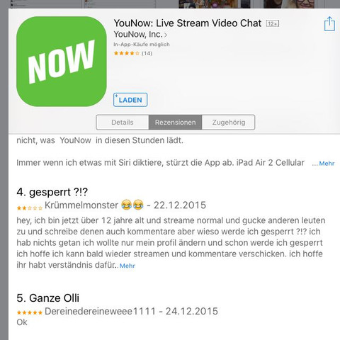 Das ist die App, sie gibt es im App Store - (App Store, YouNow)