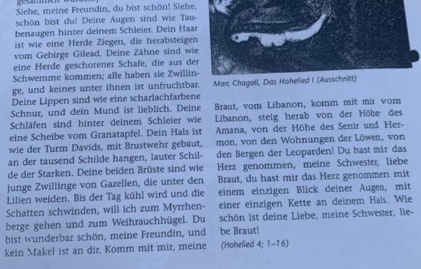 Was Hat Das Hohelied Der Liebe Mit Heute Zutun Bzw Mit Dem Christentum Heute Schule Deutsch Religion