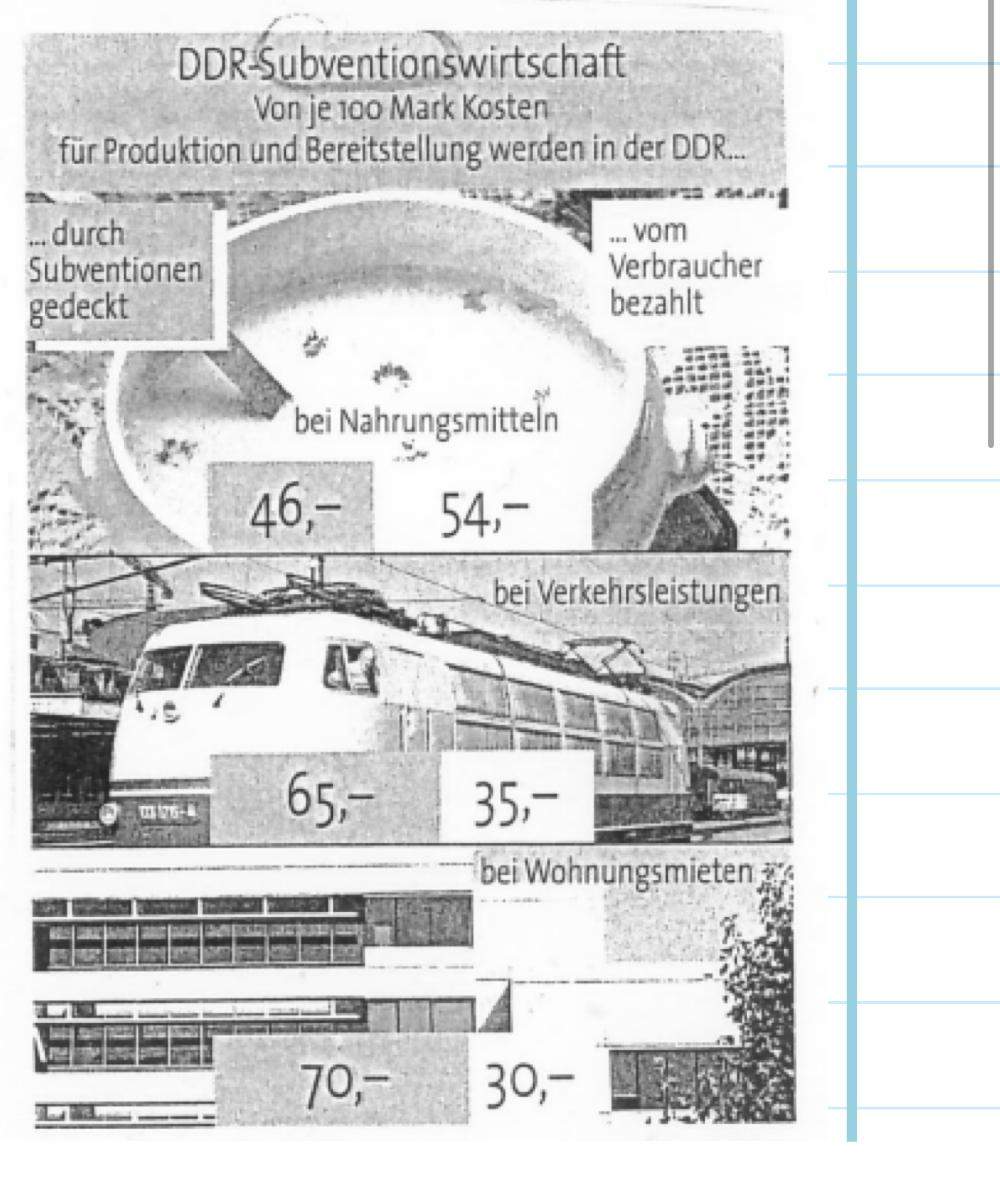 Was hat dies mit den großen Preisunterschieden zwischen DDR und BRD zu