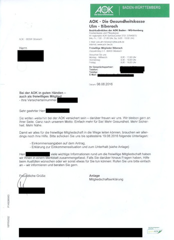 Was Hat Dieser Brief Von Der Aok Zu Bedeuten Geld Krank