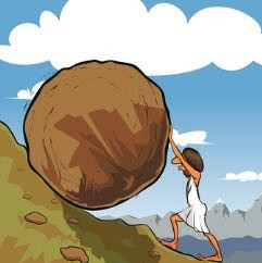 Solche Bilden inde ich zu Sisyphusarbeit - (Arbeit, Physik, sisyphus)