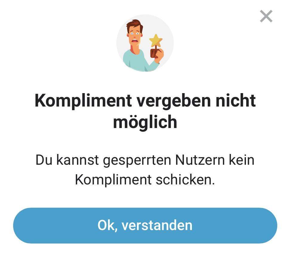 Was heißt das? Hat die Person mich blockiert? blockieren)