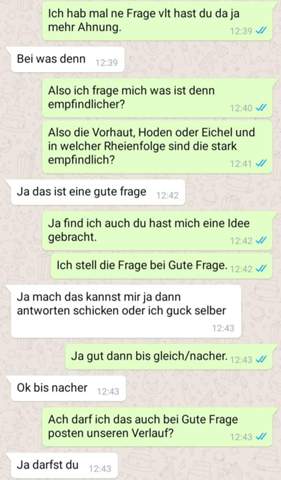 Empfindlich vorhaut Beschnitten ja