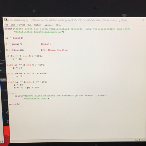 Mein Code - (Programm, programmieren, Code)