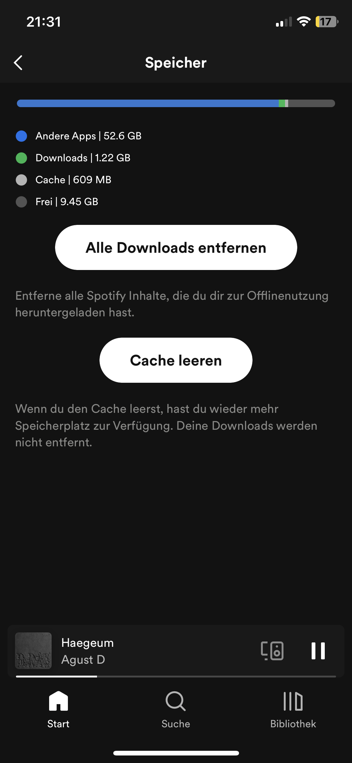 Was ist cache auf spotify? (Cache leeren)