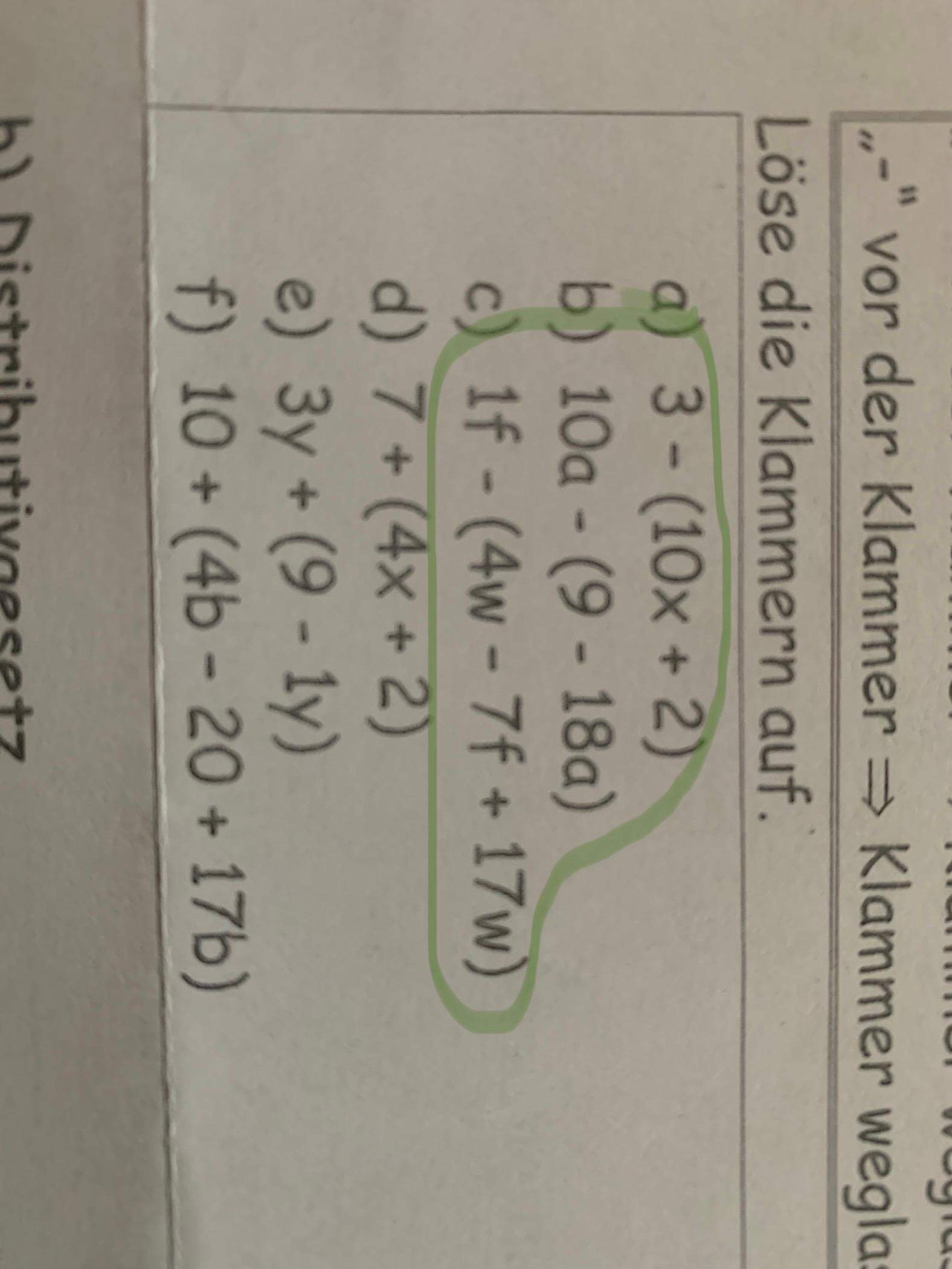 Was ist das Ergebnis von den Aufgaben und wie rechnet man das wenn ein