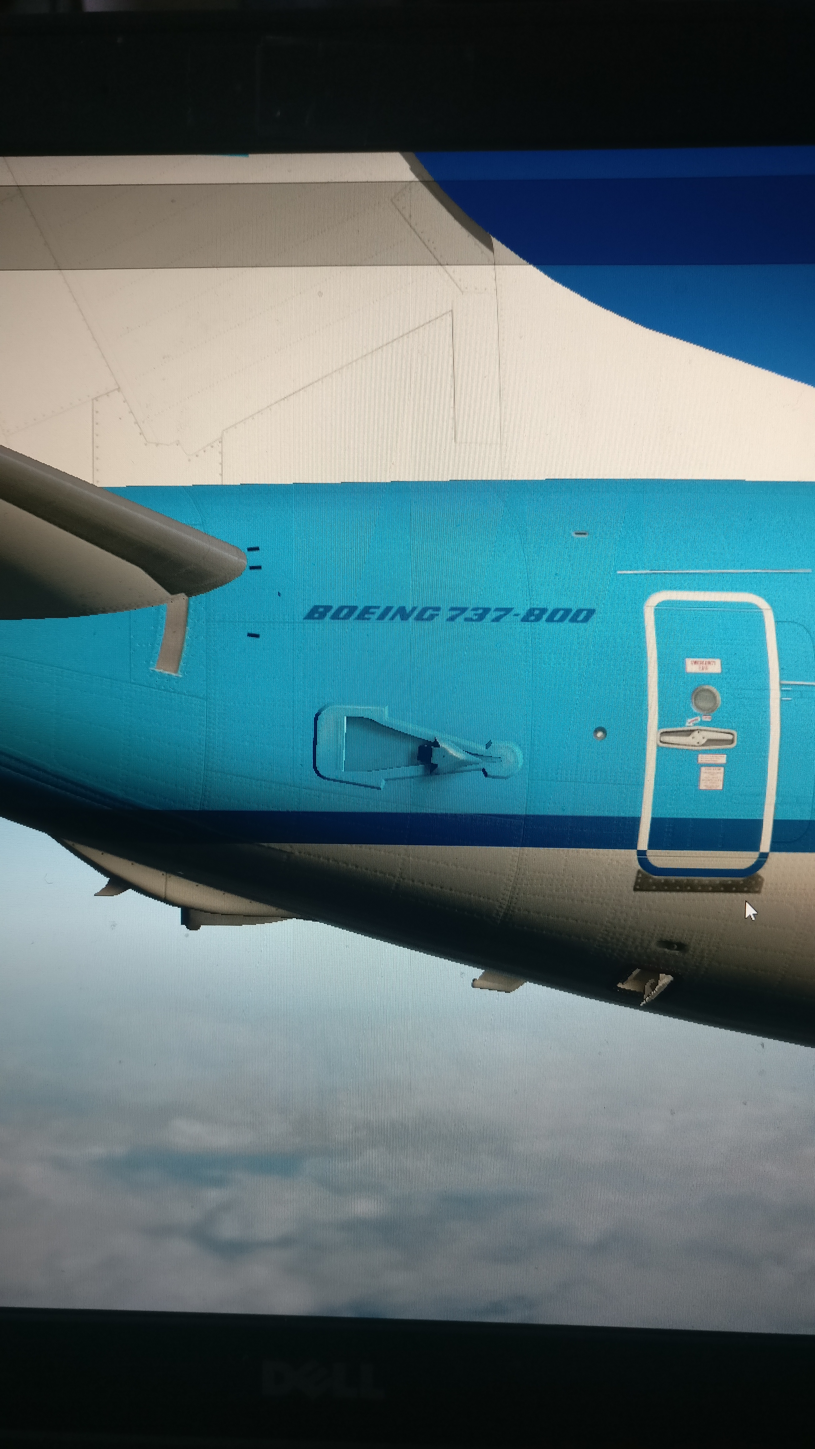 Was ist das für ein Ding hinter der Tür und unter '' Boeing 737-800