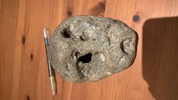 hier noch einmal mit einem Kugelschreiber zur besseren Beurteilung der Größe - (Wissen, Wissenschaft)