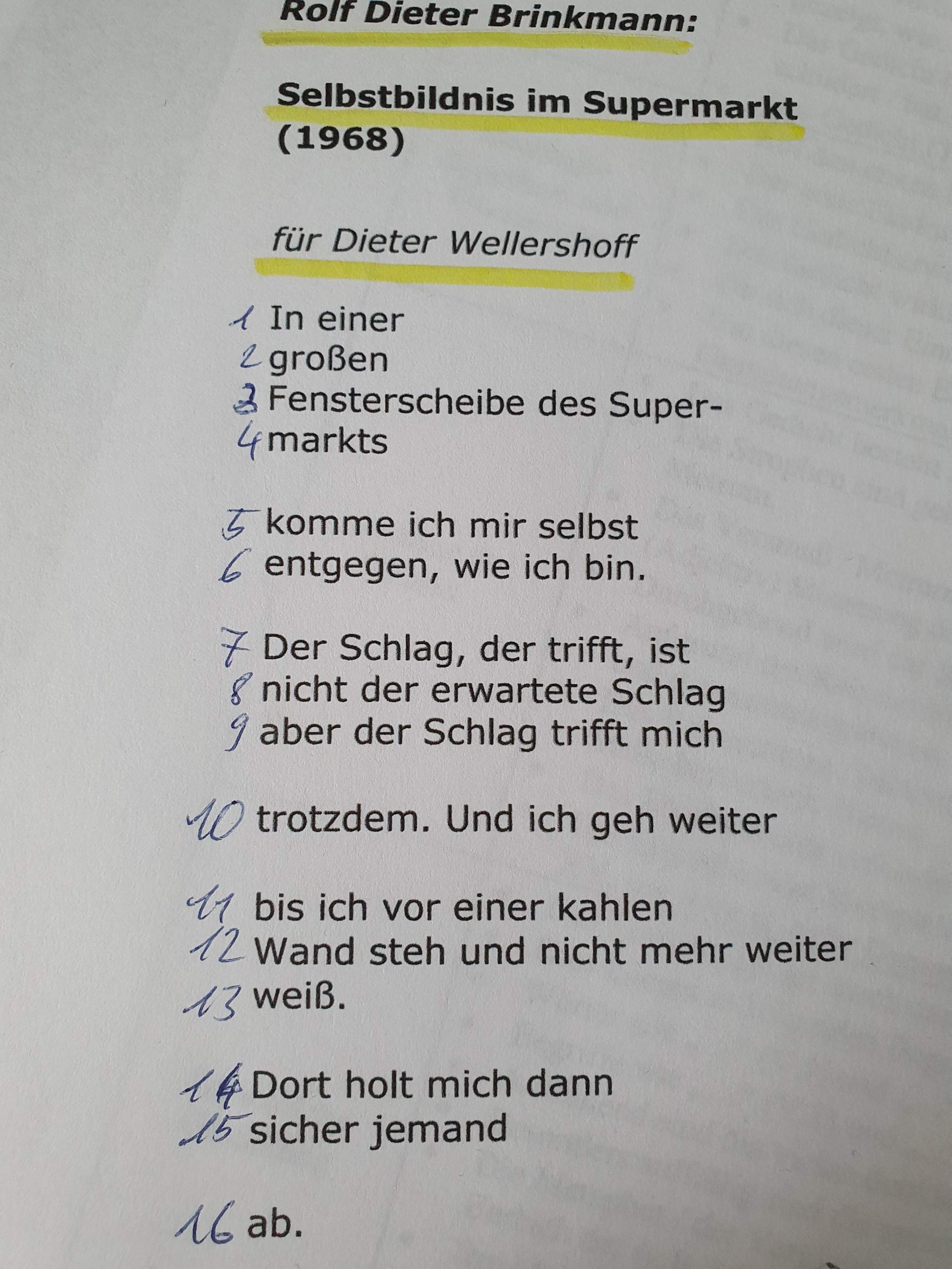 Was ist das für eine Gedichtartt? (Schule, Deutsch, Gedicht)
