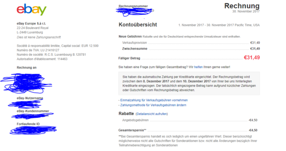 Was Ist Das Fur Eine Rechnung Von Ebay Recht