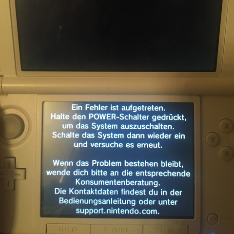 Keine Ahnung was das für ne Fehlermeldung ist - (Fehlermeldung, 3ds)