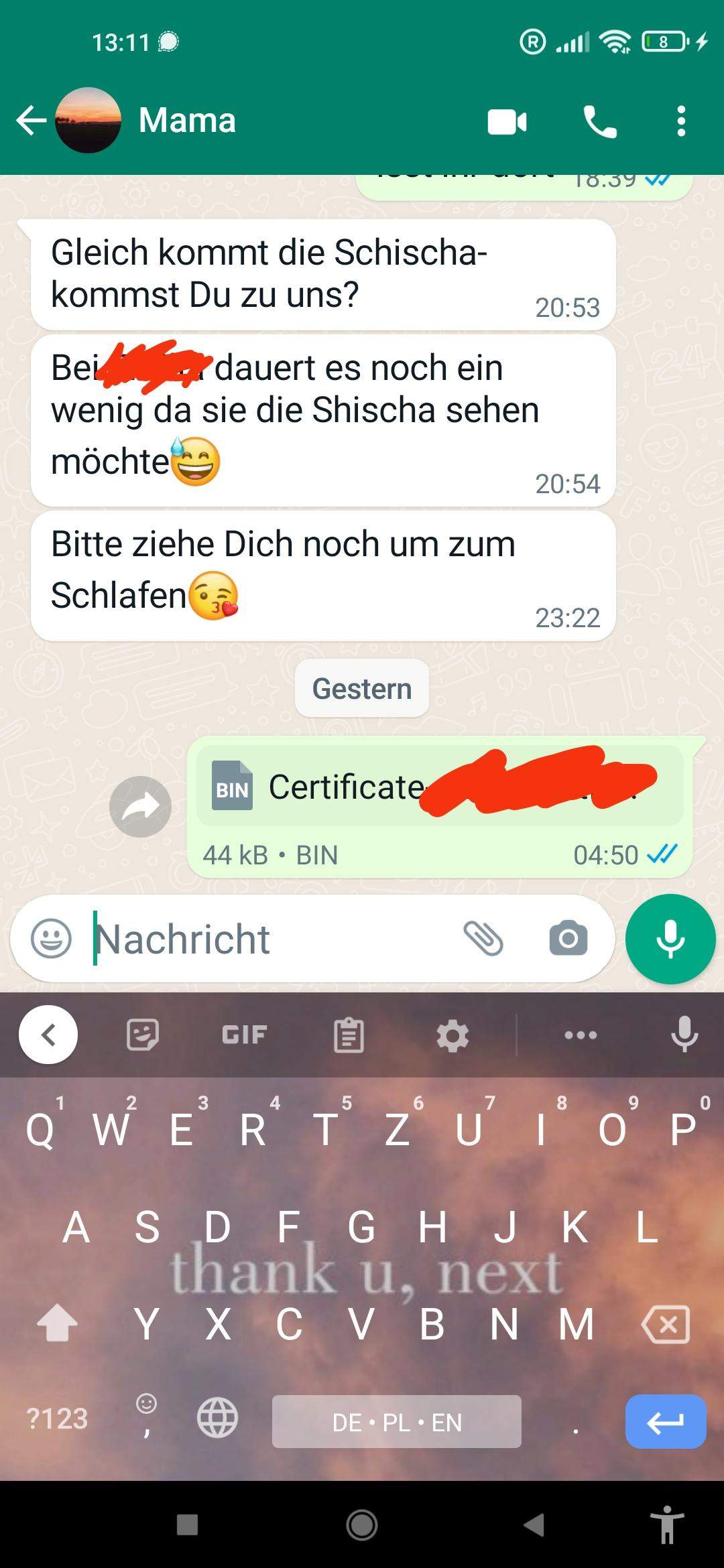 Dürfen Meine Eltern Mein Handy Durchsuchen Was ist das (meine Mutter hat das an sich selbst geschickt, von meinem