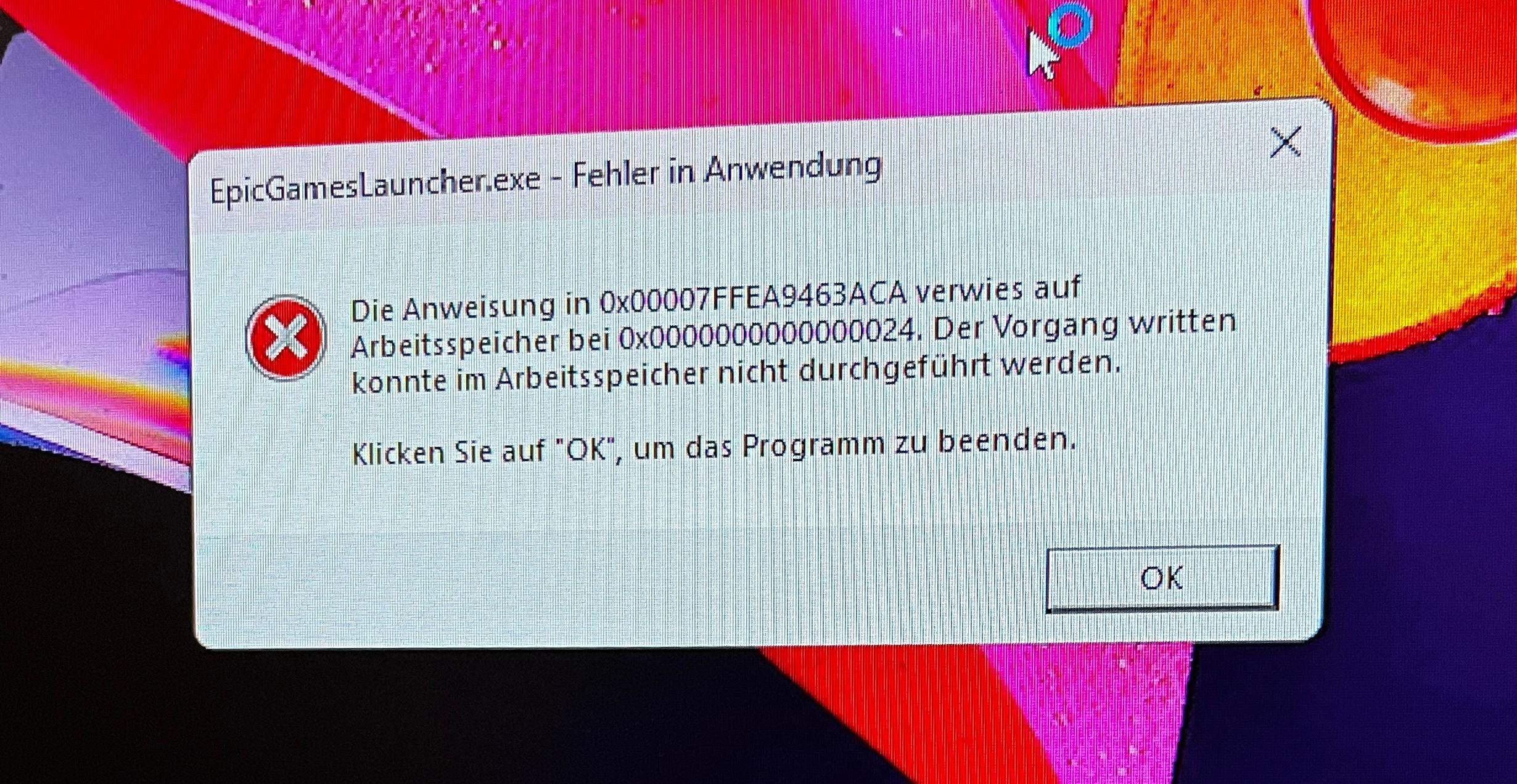 Was ist der Fehler bei meinem Arbeitsspeicher? PC, Computerspiele)
