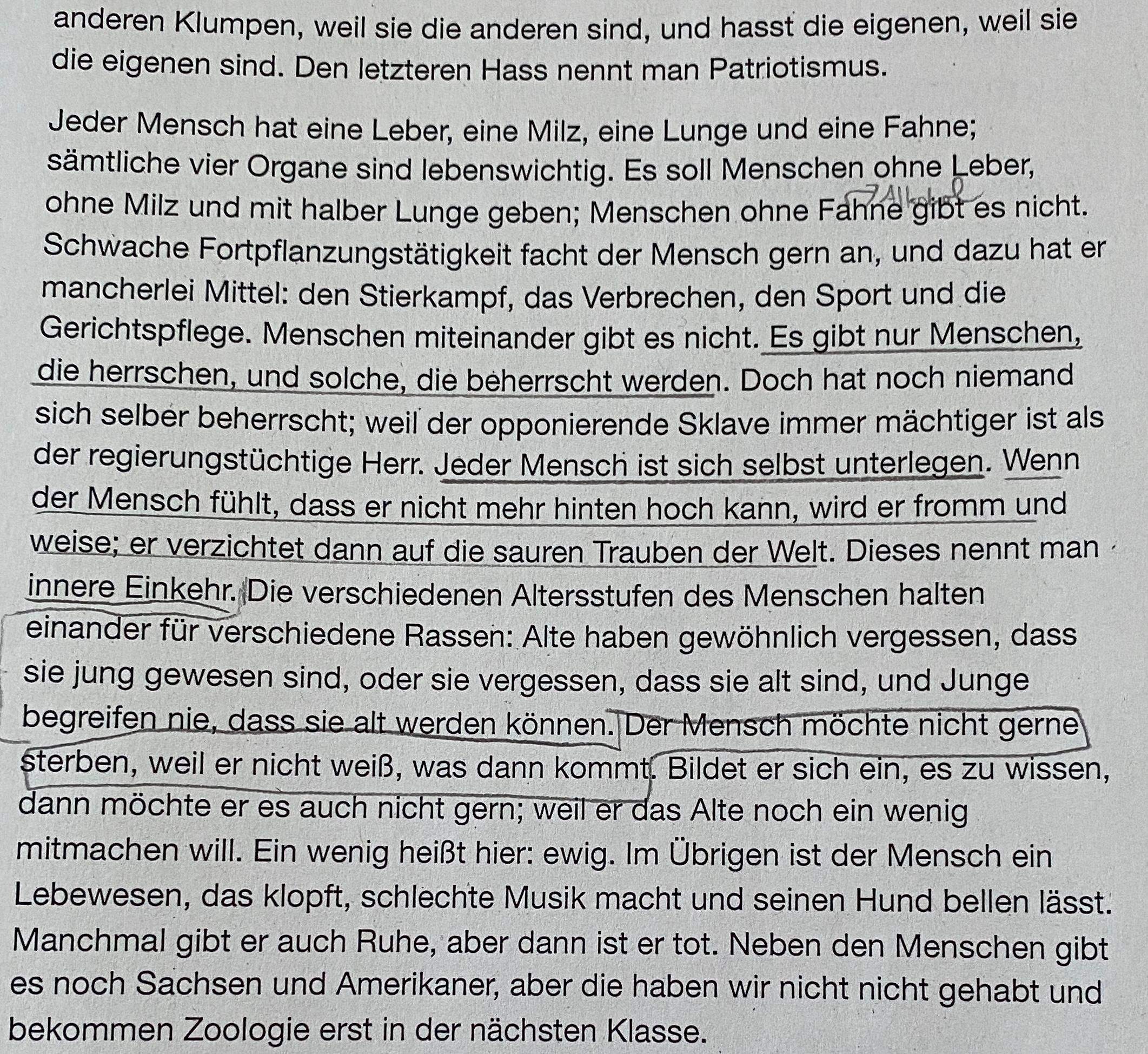 Was ist der Mensch (Kurt Tucholsky)? (Schule, Menschen, Ethik)