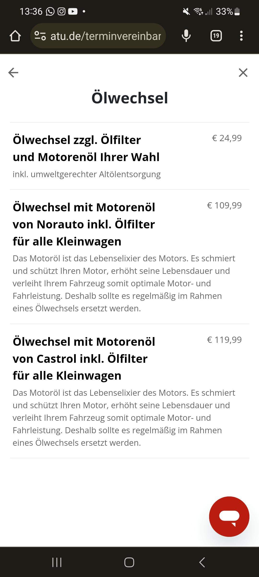 Was ist der unterschied bei Atu zwischen Ölwechsel und mit Motorenöl? (Auto, Motor)