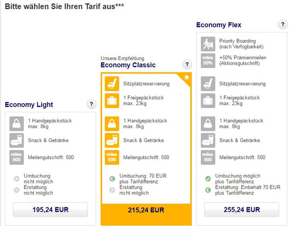 Was Ist Der Unterschied Zwischen Economic Classic Und Economic Light Bei Lufhansa Klasse Flug Lufthansa