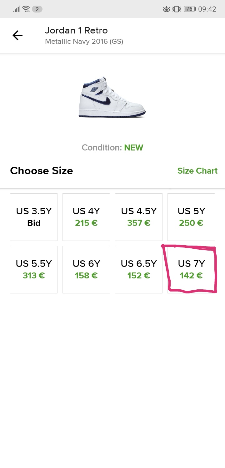 Was ist der Unterschied zwischen US 7 und US 7Y? (Schuhe
