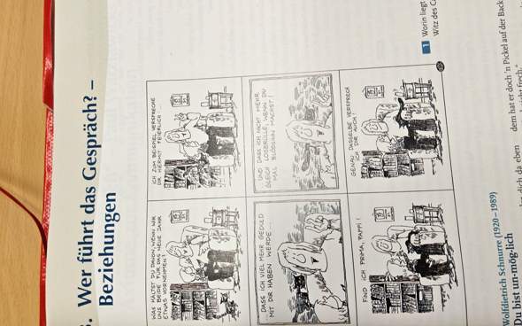 was ist der Witz in diesem Cartoon? (Deutschunterricht Klasse 10)