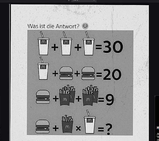 Was ist die Antwort zu diesem Rätsel (McDonalds)?