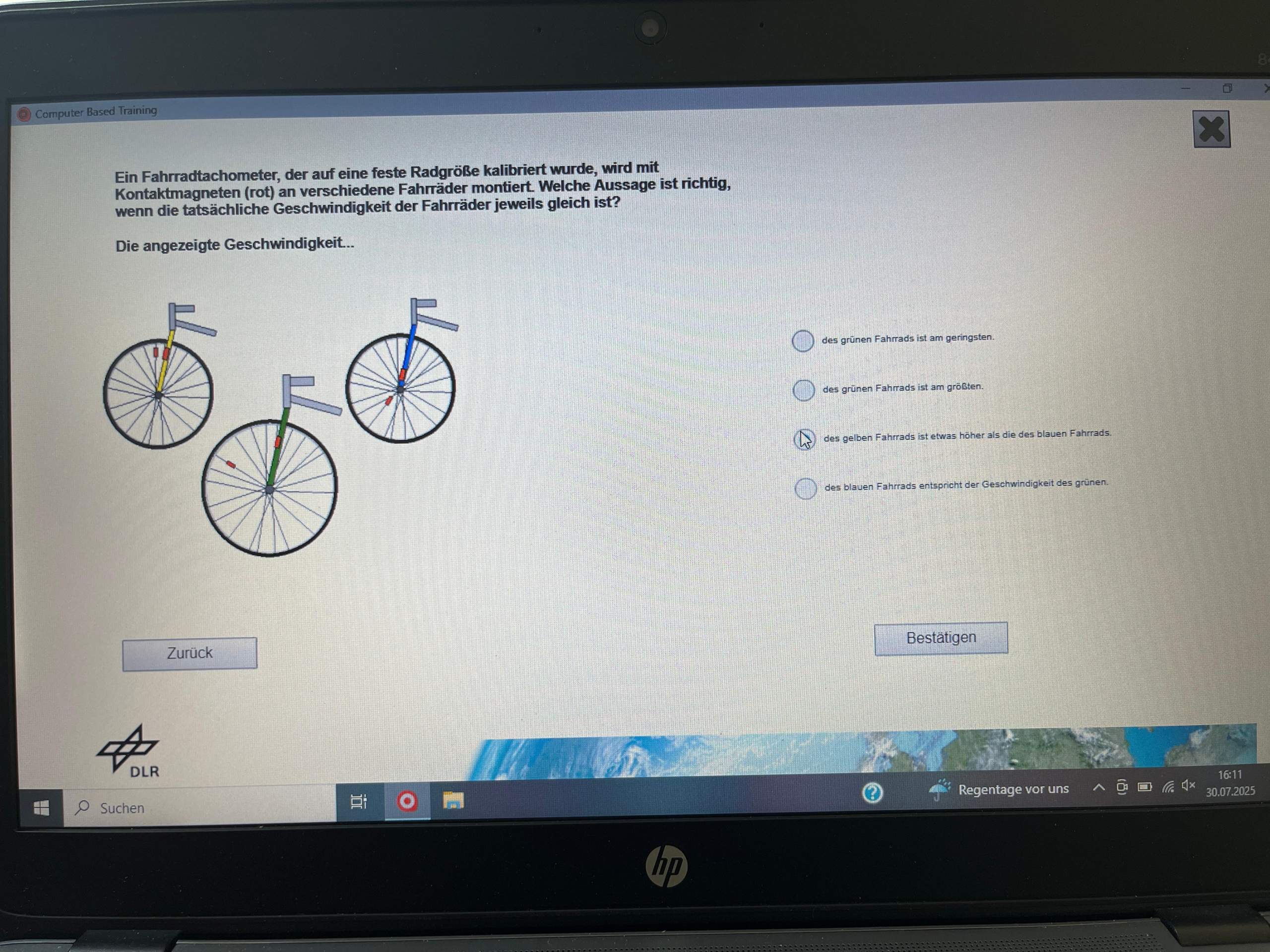 Was ist die richtige Antwort bei dieser Frage der DLR-Test Vorbereitung ...