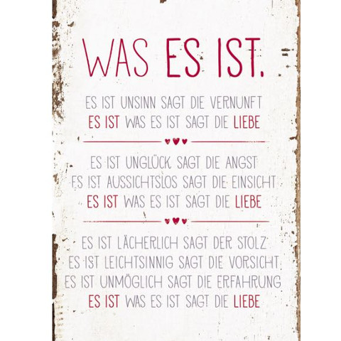 Liebe es es ist fried ist gedicht sagt was erich die Erich fried