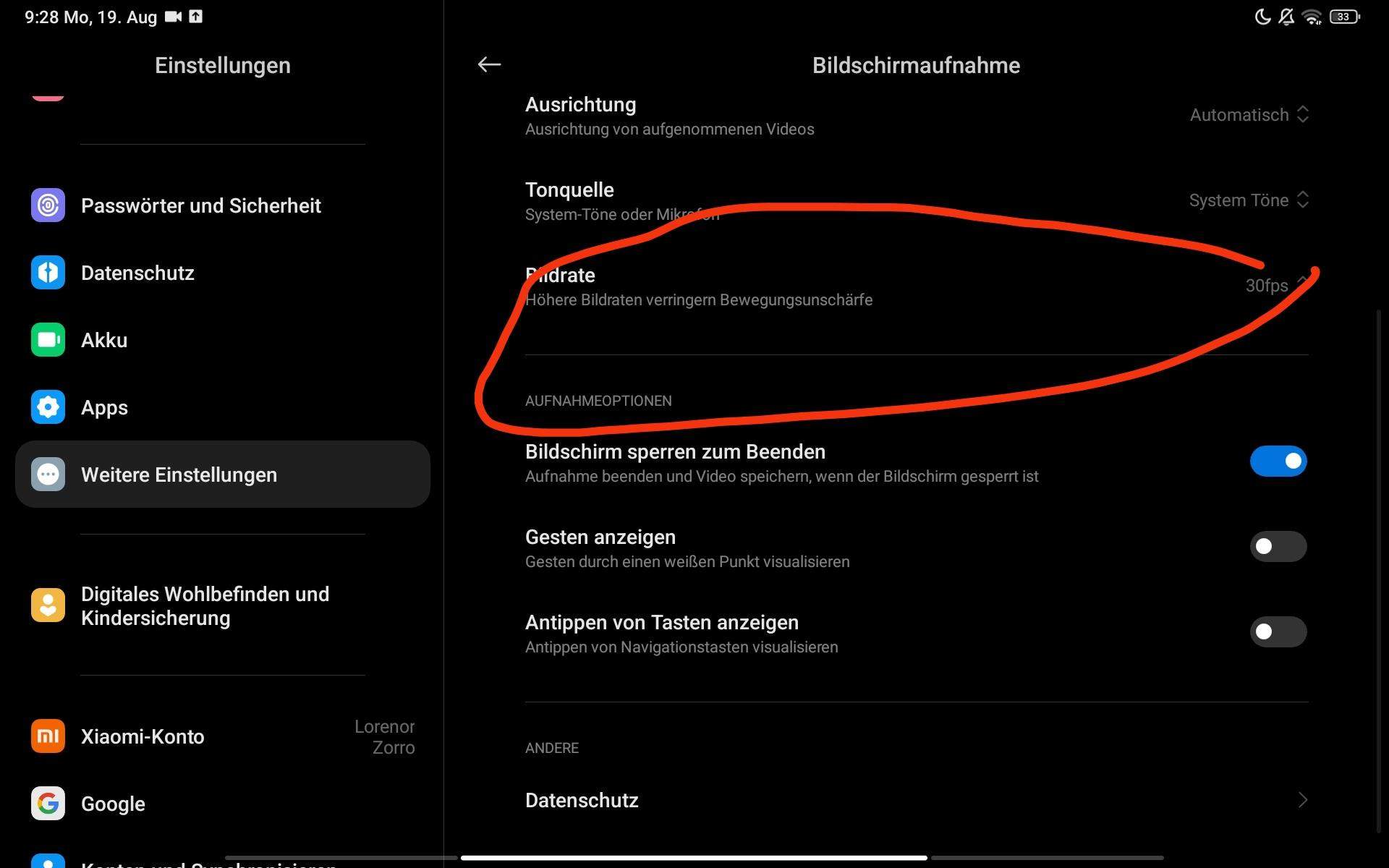 Was ist diese Einstellung? (Android)