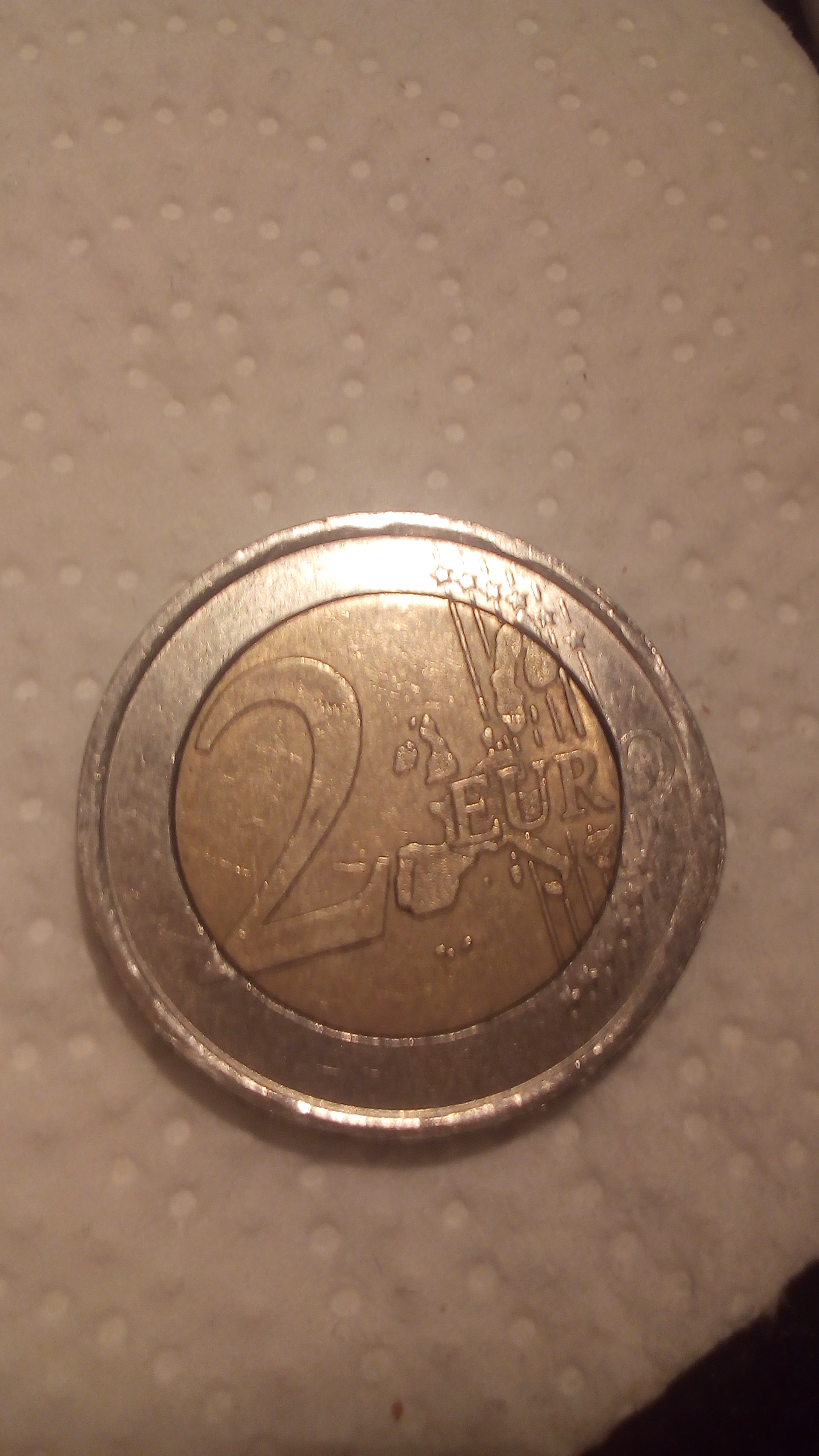 Was ist diese fehlprägung wert 2€ stück aus Italien 2002? (Geld, Euro, sammeln)