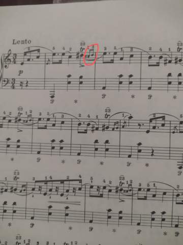 Was ist dieses Kreuzchen bei den Klaviernoten?