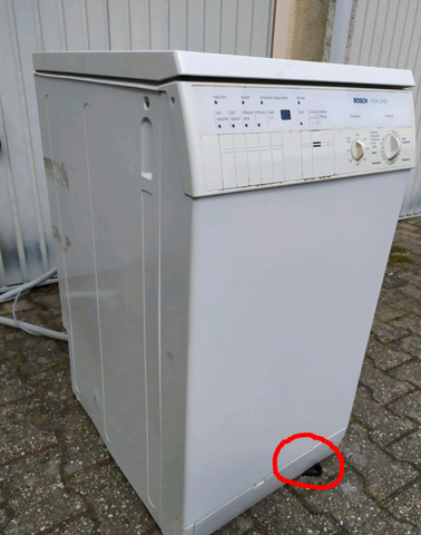 Was ist dieses scharze Teil an der Bosch Waschmaschine?