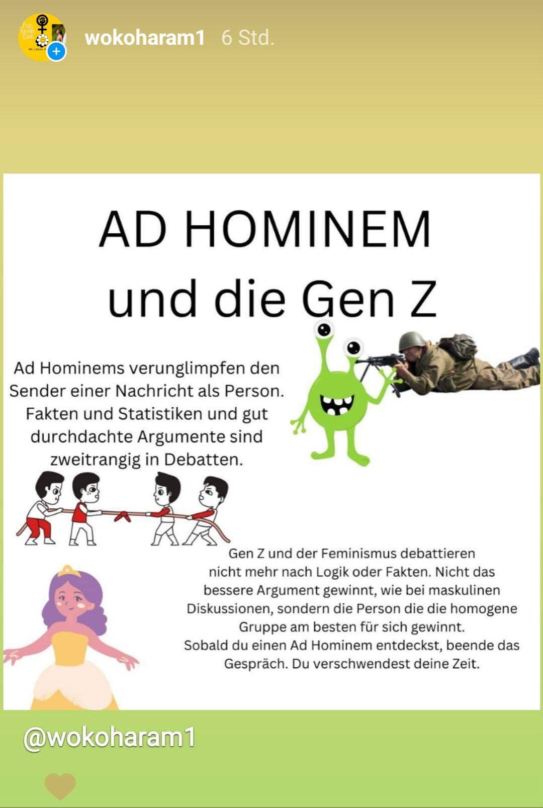 Was ist eurer Meinung nach ein ad hominem könnt ihr das anhand eines