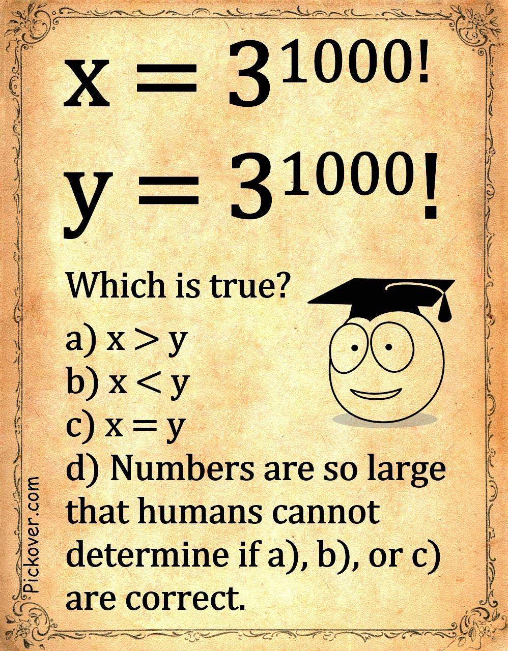 Was ist größer x oder y? (Mathematik, rechnen, Beweis)