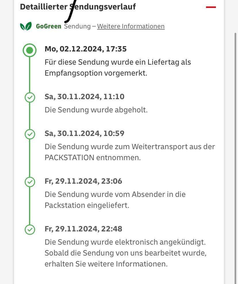 Was ist los? (Post, Versand, Bestellung)