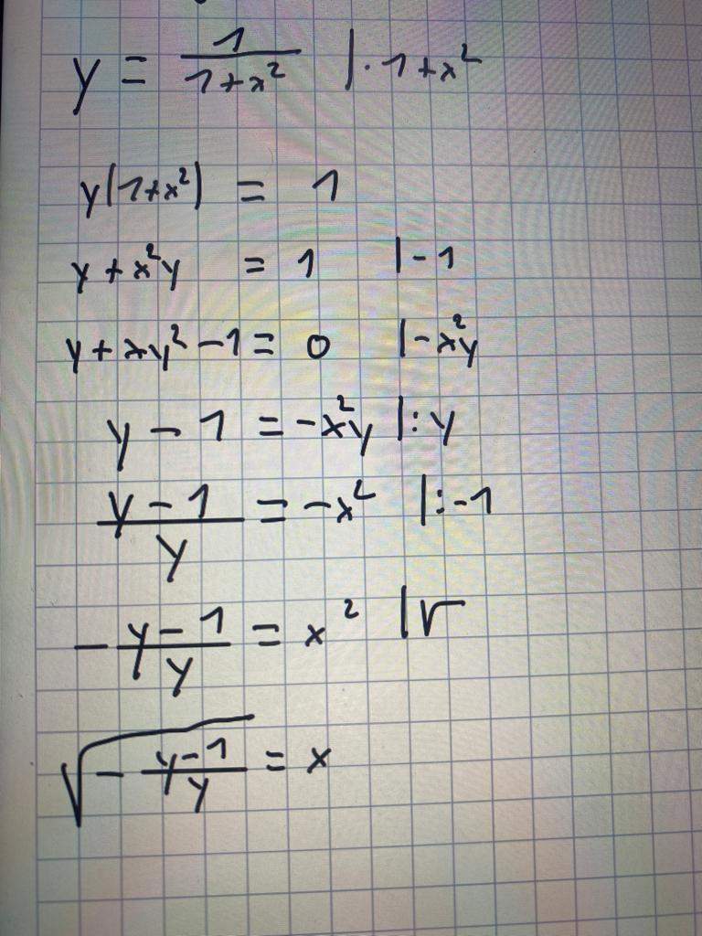 Was ist mein Fehler gleichungumformung? (Mathe, Mathematik, Gleichungen)