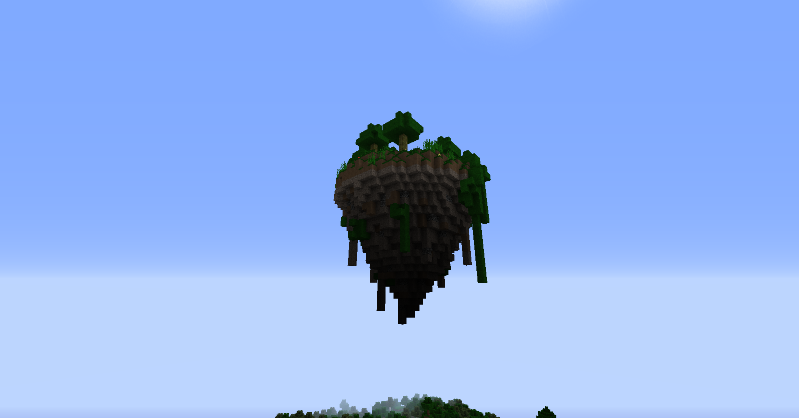 Was kann ich an meiner fliegenden Insel bei Minecraft 